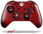 Decal Skin Wrap fits Microsoft XBOX One Wireless Controller Folder Doodles Red