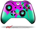 Decal Skin Wrap fits Microsoft XBOX One Wireless Controller Drip Teal Pink Yellow