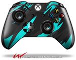 Decal Skin Wrap fits Microsoft XBOX One Wireless Controller Jagged Camo Neon Teal