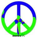 Drip Blue Green Red - Peace Sign Car Window Decal 6 x 6 inches