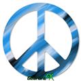 Paint Blend Blue - Peace Sign Car Window Decal 6 x 6 inches