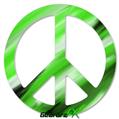 Paint Blend Green - Peace Sign Car Window Decal 6 x 6 inches