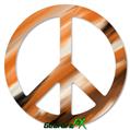 Paint Blend Orange - Peace Sign Car Window Decal 6 x 6 inches