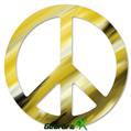 Paint Blend Yellow - Peace Sign Car Window Decal 6 x 6 inches