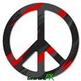 Jagged Camo Red - Peace Sign Car Window Decal 6 x 6 inches
