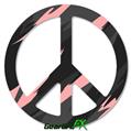 Jagged Camo Pink - Peace Sign Car Window Decal 6 x 6 inches
