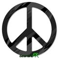 Jagged Camo Black - Peace Sign Car Window Decal 6 x 6 inches