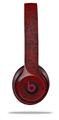 Skin Decal Wrap compatible with Beats Solo 2 WIRED Headphones Folder Doodles Red Dark (HEADPHONES NOT INCLUDED)