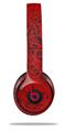 Skin Decal Wrap compatible with Beats Solo 2 WIRED Headphones Folder Doodles Red (HEADPHONES NOT INCLUDED)