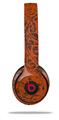Skin Decal Wrap compatible with Beats Solo 2 WIRED Headphones Folder Doodles Burnt Orange (HEADPHONES NOT INCLUDED)