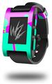 Drip Teal Pink Yellow - Decal Style Skin fits original Pebble Smart Watch (WATCH SOLD SEPARATELY)