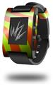 Two Tone Waves Neon Green Orange - Decal Style Skin fits original Pebble Smart Watch (WATCH SOLD SEPARATELY)