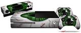 Eyeball Green Dark - Holiday Bundle Decal Style Skin fits XBOX One Console Original, Kinect and 2 Controllers (XBOX SYSTEM NOT INCLUDED)