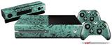 Folder Doodles Seafoam Green - Holiday Bundle Decal Style Skin fits XBOX One Console Original, Kinect and 2 Controllers (XBOX SYSTEM NOT INCLUDED)
