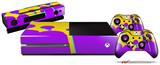 Drip Purple Yellow Teal - Holiday Bundle Decal Style Skin fits XBOX One Console Original, Kinect and 2 Controllers (XBOX SYSTEM NOT INCLUDED)