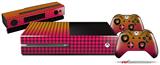 Faded Dots Hot Pink Orange - Holiday Bundle Decal Style Skin fits XBOX One Console Original, Kinect and 2 Controllers (XBOX SYSTEM NOT INCLUDED)