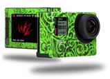 Folder Doodles Neon Green - Decal Style Skin fits GoPro Hero 4 Silver Camera (GOPRO SOLD SEPARATELY)