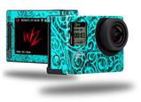 Folder Doodles Neon Teal - Decal Style Skin fits GoPro Hero 4 Silver Camera (GOPRO SOLD SEPARATELY)