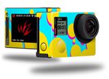 Drip Yellow Teal Pink - Decal Style Skin fits GoPro Hero 4 Silver Camera (GOPRO SOLD SEPARATELY)