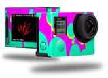Drip Teal Pink Yellow - Decal Style Skin fits GoPro Hero 4 Silver Camera (GOPRO SOLD SEPARATELY)