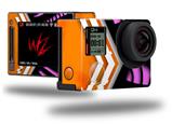 Black Waves Orange Hot Pink - Decal Style Skin fits GoPro Hero 4 Silver Camera (GOPRO SOLD SEPARATELY)