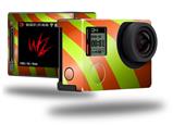 Two Tone Waves Neon Green Orange - Decal Style Skin fits GoPro Hero 4 Silver Camera (GOPRO SOLD SEPARATELY)