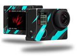 Jagged Camo Neon Teal - Decal Style Skin fits GoPro Hero 4 Silver Camera (GOPRO SOLD SEPARATELY)