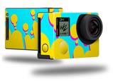 Drip Yellow Teal Pink - Decal Style Skin fits GoPro Hero 4 Black Camera (GOPRO SOLD SEPARATELY)