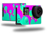Drip Teal Pink Yellow - Decal Style Skin fits GoPro Hero 4 Black Camera (GOPRO SOLD SEPARATELY)