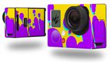 Drip Purple Yellow Teal - Decal Style Skin fits GoPro Hero 3+ Camera (GOPRO NOT INCLUDED)