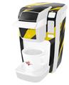 Decal Style Vinyl Skin compatible with Keurig K10 / K15 Mini Plus Coffee Makers Jagged Camo Yellow (KEURIG NOT INCLUDED)