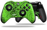 Folder Doodles Neon Green - Decal Style Skin fits Microsoft XBOX One ELITE Wireless Controller