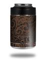 Skin Decal Wrap for Yeti Colster, Ozark Trail and RTIC Can Coolers - Folder Doodles Chocolate Brown (COOLER NOT INCLUDED)