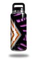 WraptorSkinz Skin Decal Wrap for Yeti Rambler Bottle 36oz Black Waves Orange Hot Pink (YETI NOT INCLUDED)