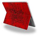 Folder Doodles Red - Decal Style Vinyl Skin fits Microsoft Surface Pro 4 (SURFACE NOT INCLUDED)