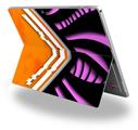 Black Waves Orange Hot Pink - Decal Style Vinyl Skin fits Microsoft Surface Pro 4 (SURFACE NOT INCLUDED)