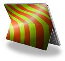 Two Tone Waves Neon Green Orange - Decal Style Vinyl Skin fits Microsoft Surface Pro 4 (SURFACE NOT INCLUDED)