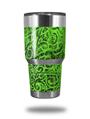 WraptorSkinz Skin Wrap compatible with RTIC 30oz ORIGINAL 2017 AND OLDER Tumblers Folder Doodles Neon Green (TUMBLER NOT INCLUDED)