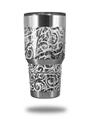 WraptorSkinz Skin Wrap compatible with RTIC 30oz ORIGINAL 2017 AND OLDER Tumblers Folder Doodles White (TUMBLER NOT INCLUDED)