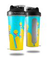 Decal Style Skin Wrap works with Blender Bottle 28oz Drip Yellow Teal Pink (BOTTLE NOT INCLUDED)