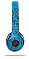 WraptorSkinz Skin Decal Wrap compatible with Beats Solo 2 and Solo 3 Wireless Headphones Folder Doodles Blue Medium (HEADPHONES NOT INCLUDED)