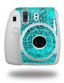 WraptorSkinz Skin Decal Wrap compatible with Fujifilm Mini 8 Camera Folder Doodles Neon Teal (CAMERA NOT INCLUDED)
