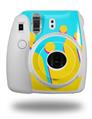WraptorSkinz Skin Decal Wrap compatible with Fujifilm Mini 8 Camera Drip Yellow Teal Pink (CAMERA NOT INCLUDED)