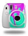 WraptorSkinz Skin Decal Wrap compatible with Fujifilm Mini 8 Camera Drip Teal Pink Yellow (CAMERA NOT INCLUDED)