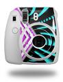 WraptorSkinz Skin Decal Wrap compatible with Fujifilm Mini 8 Camera Black Waves Neon Teal Hot Pink (CAMERA NOT INCLUDED)