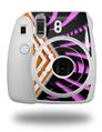 WraptorSkinz Skin Decal Wrap compatible with Fujifilm Mini 8 Camera Black Waves Orange Hot Pink (CAMERA NOT INCLUDED)