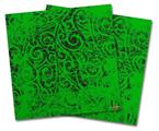 WraptorSkinz Vinyl Craft Cutter Designer 12x12 Sheets Folder Doodles Green - 2 Pack