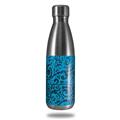Skin Decal Wrap for RTIC Water Bottle 17oz Folder Doodles Blue Medium (BOTTLE NOT INCLUDED)