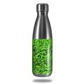 Skin Decal Wrap for RTIC Water Bottle 17oz Folder Doodles Neon Green (BOTTLE NOT INCLUDED)
