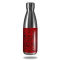 Skin Decal Wrap for RTIC Water Bottle 17oz Folder Doodles Red (BOTTLE NOT INCLUDED)